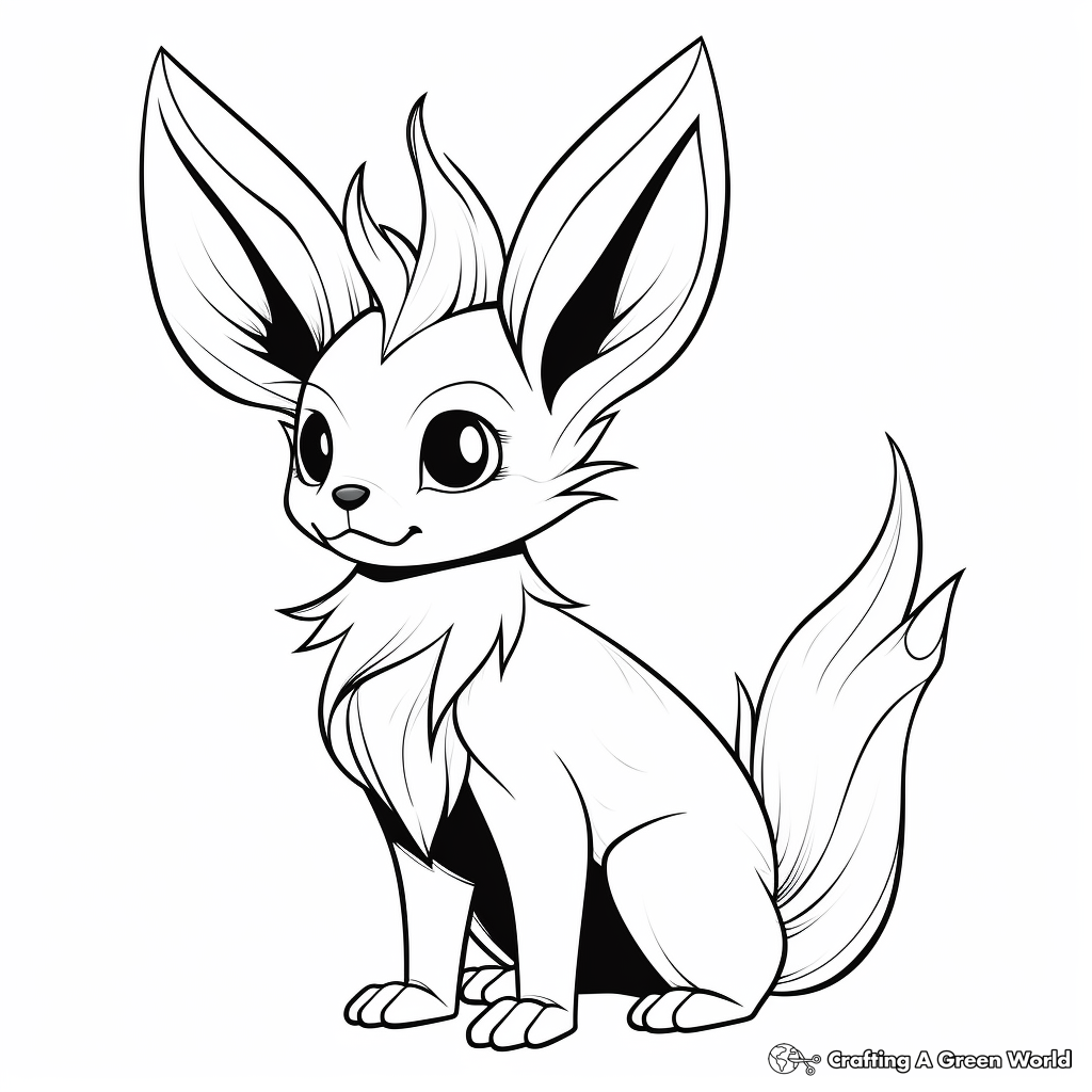 Eevee inspired coloring pages