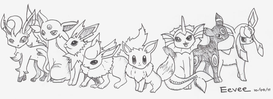 Eevee evolutions by sweet