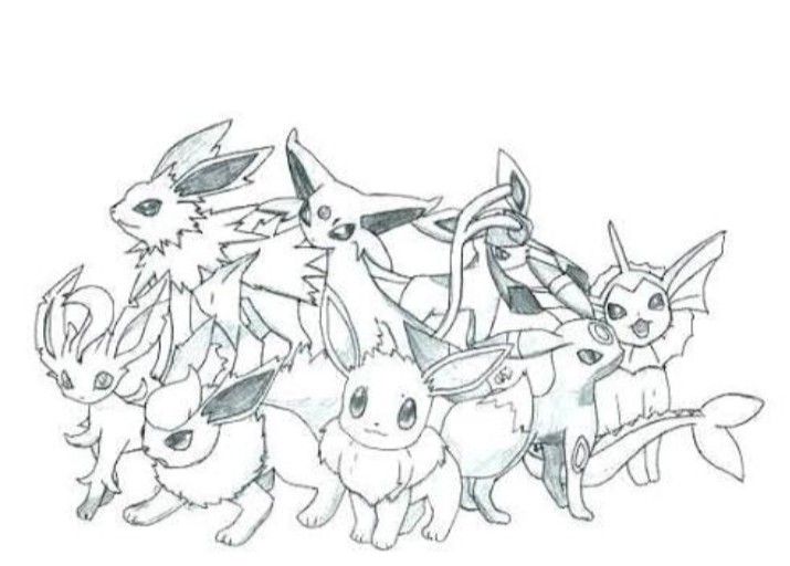 Eavee evolve pokemon eevee evolutions pokemon coloring pages eevee
