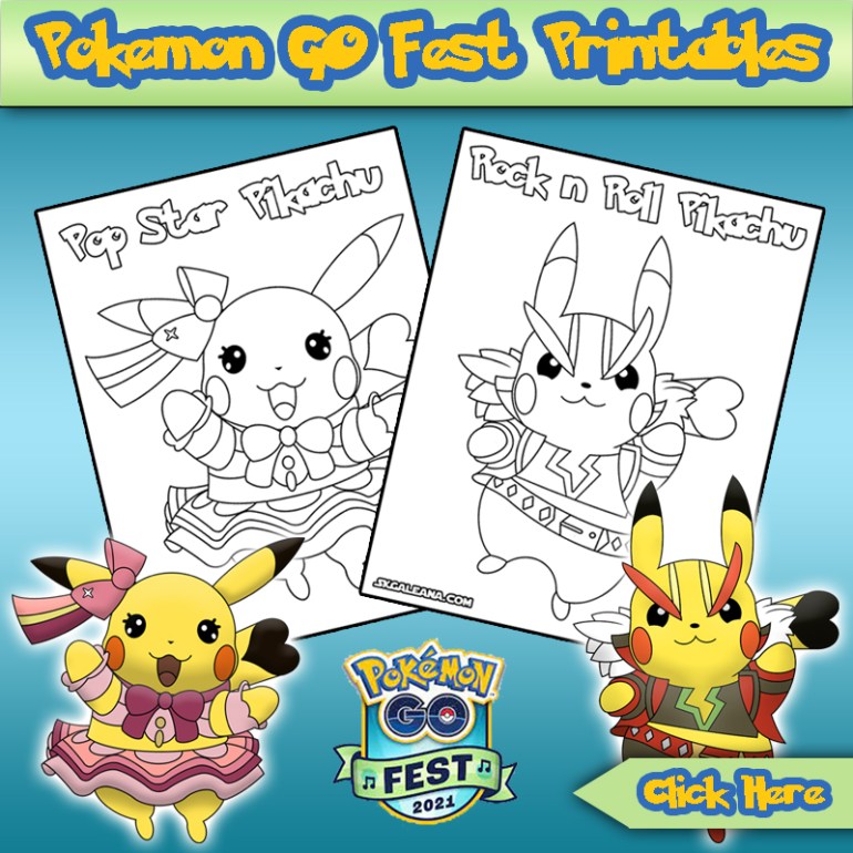 Pokemon go fest crafts and printables â