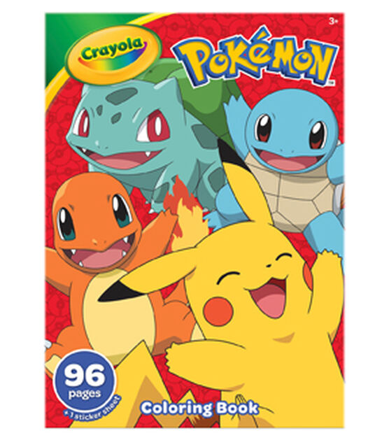 Crayola sheet pokemon coloring book with stickers