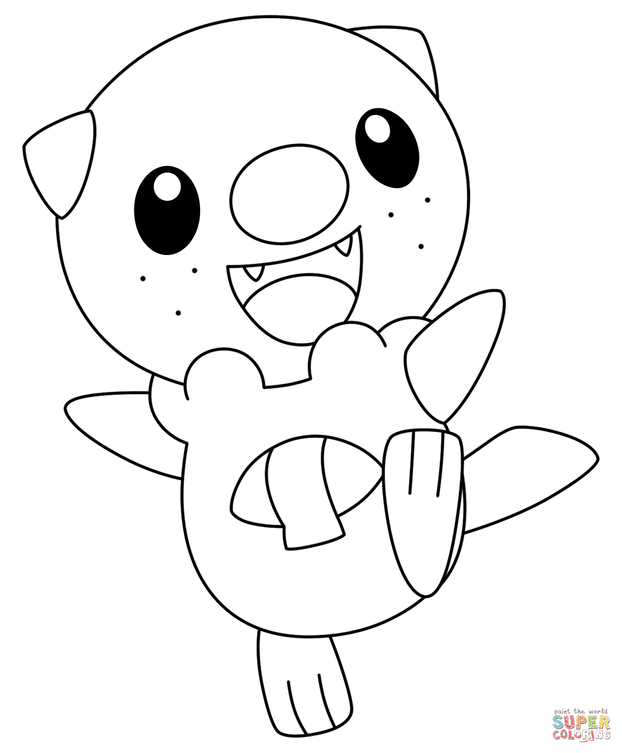 Oshawott pokemon coloring page free printable coloring pages
