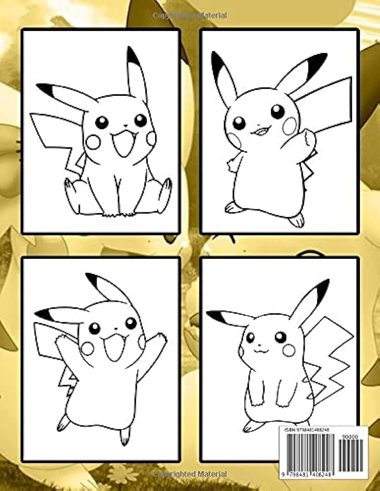 Pikachu coloring book amazing gift for all ages and fans with high quality imageâ giant great pages with premium quality images blanchet laurence books