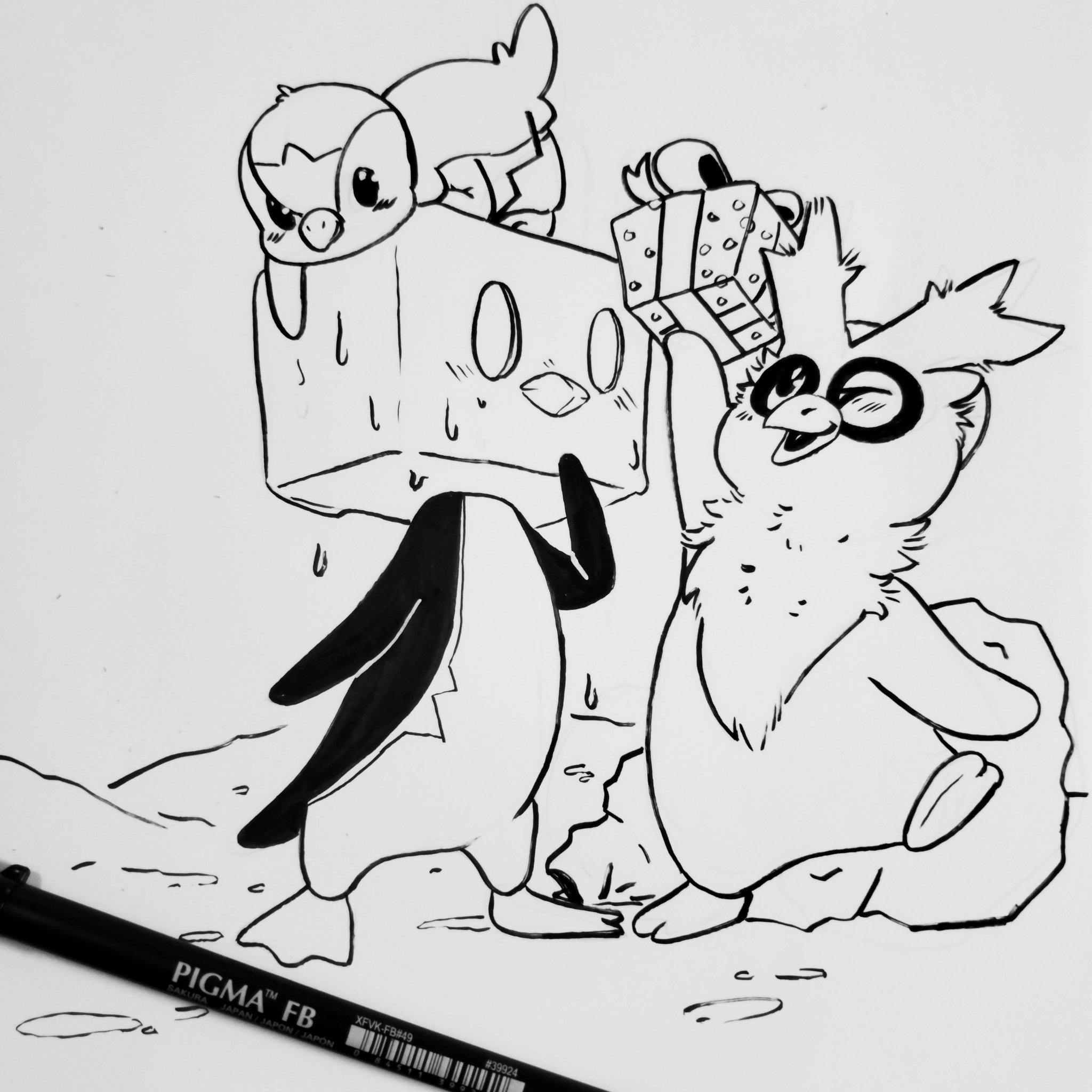 Allyalex on x pokemon doodles of some penguins pokemon pokemonswordshield piplup delibird eiscue penguin fanart pokemonfanart traditionalart art httpstcognlrpvtuf x