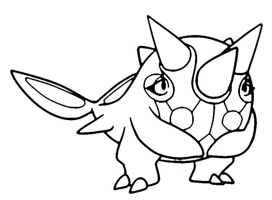 Printable cetitan pokemon coloring page