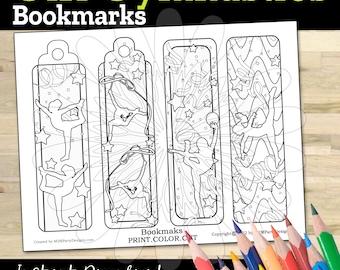 Girl gymnastics bookmark coloring bookmarks bookmark gymnastic coloring bookmarks acrobatic printable bookmarks to color planner bookmark instant download