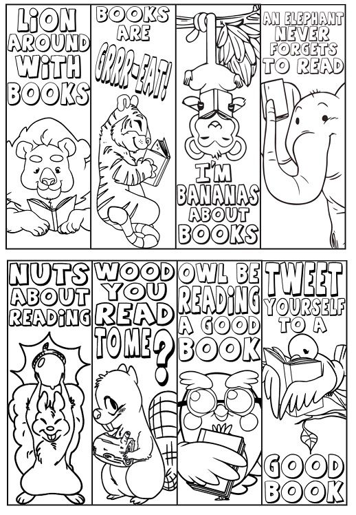 Coloring bookmarks coloring bookmarks bookmarks kids library bookmarks