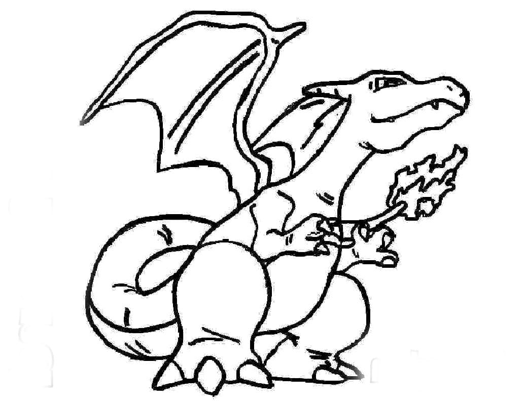 Charizard for free coloring page