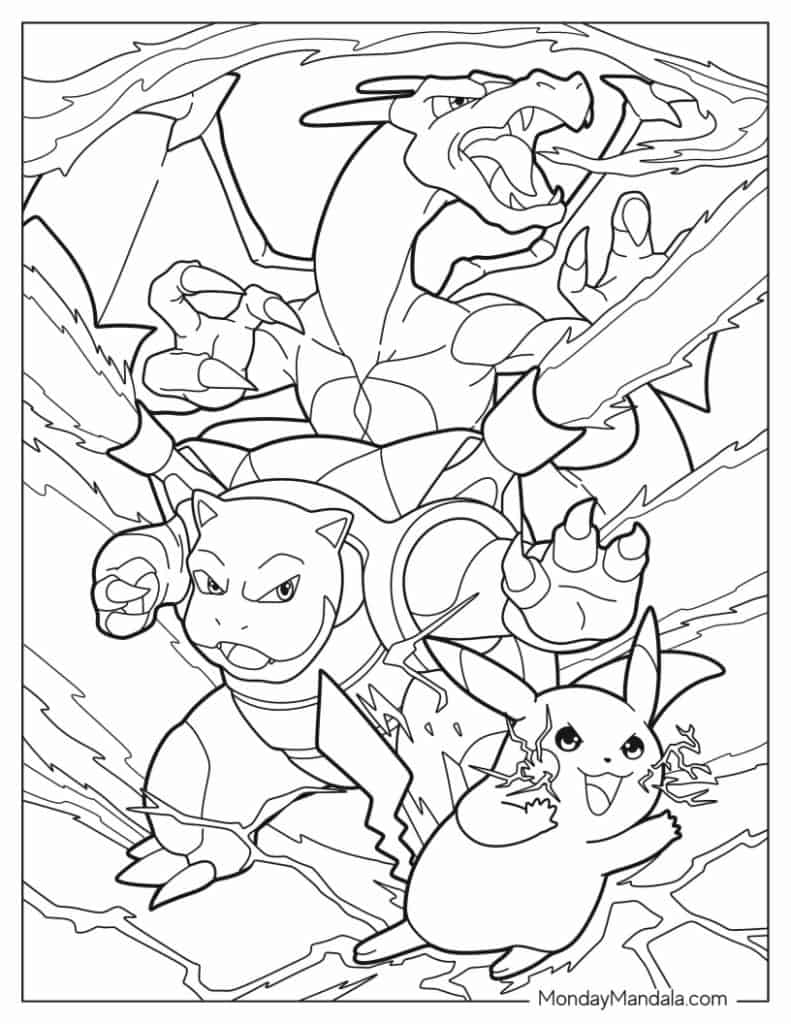 Charizard coloring pages free pdf printables