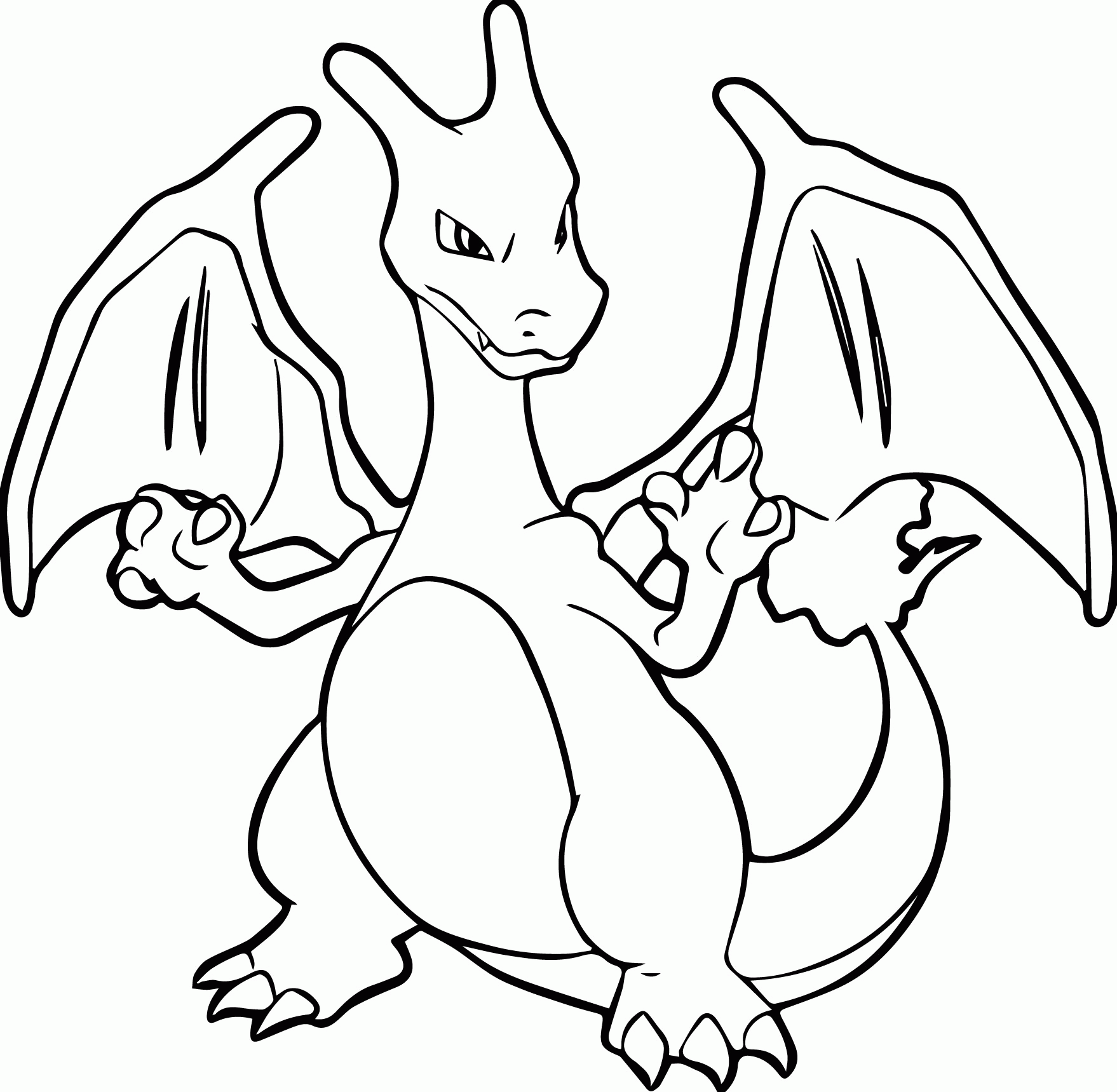 Pokemon charizard coloring page