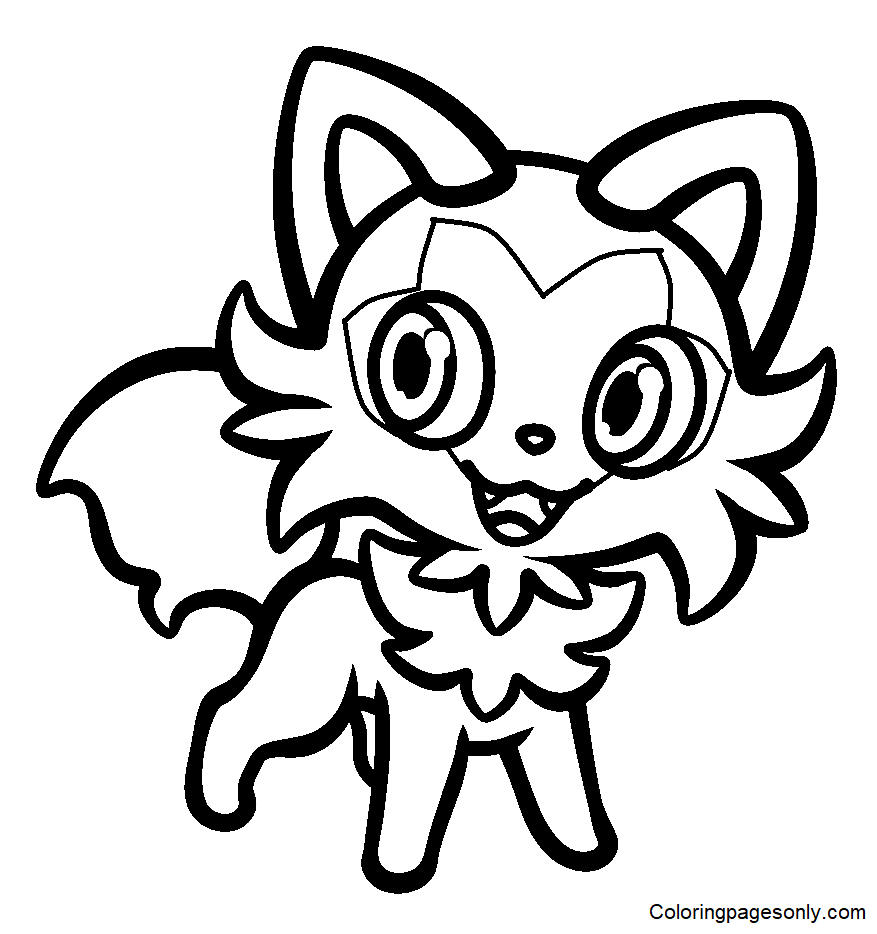 Sprigatito pokemon scarlet and violet coloring page