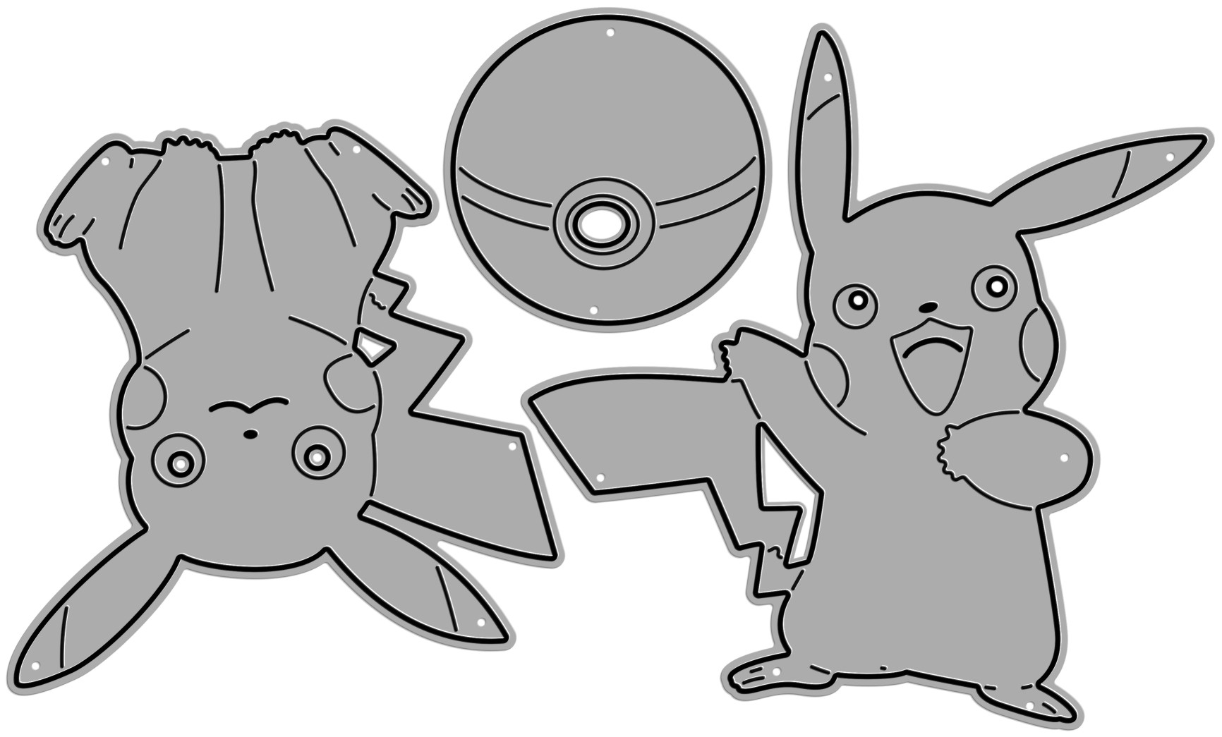 New pokemon and pokemon metal cutting die for diy crapbooking card making emboing craft decorative no tamp