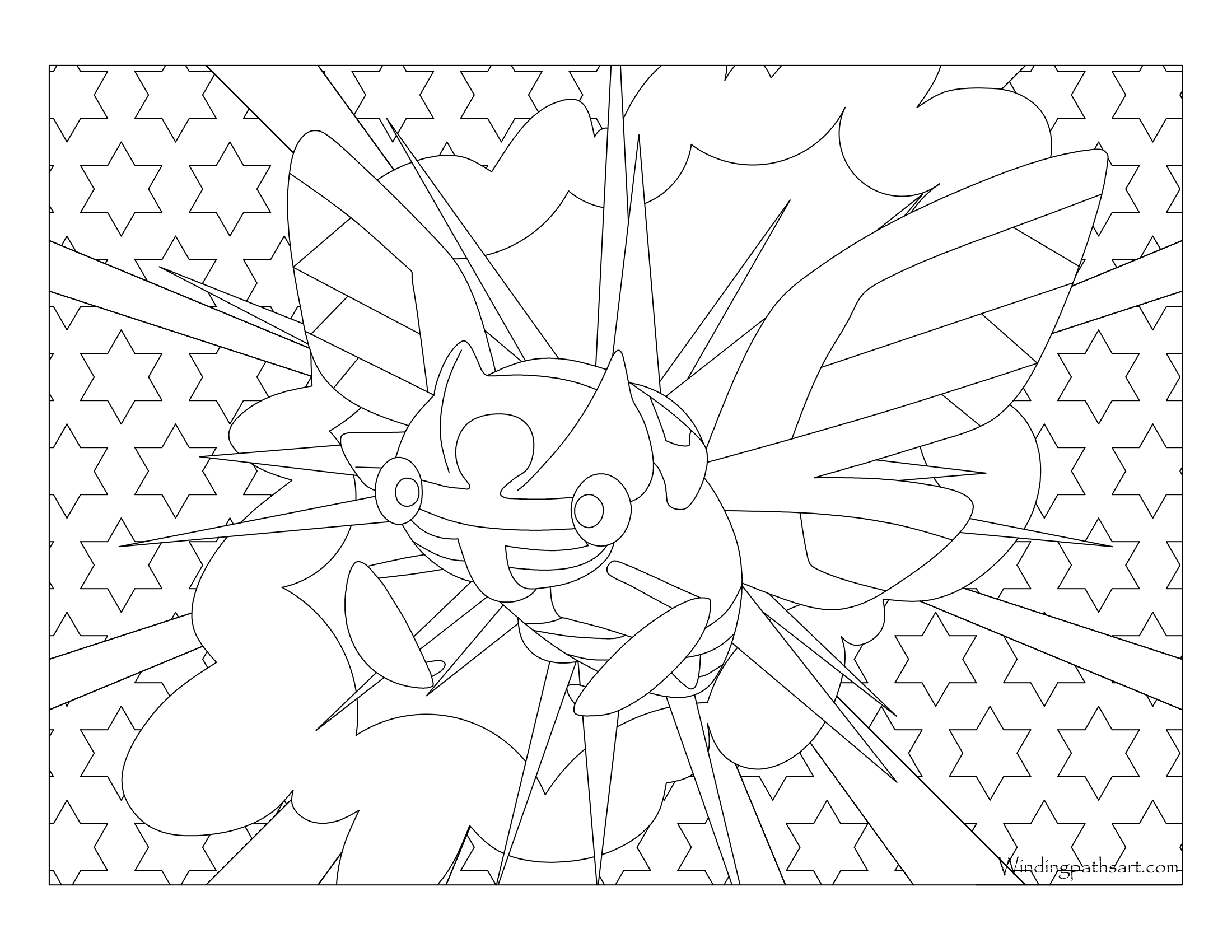 Ninjask pokemon coloring page