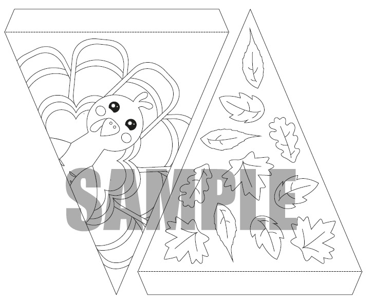 Thanksgiving bunting coloring page free printable