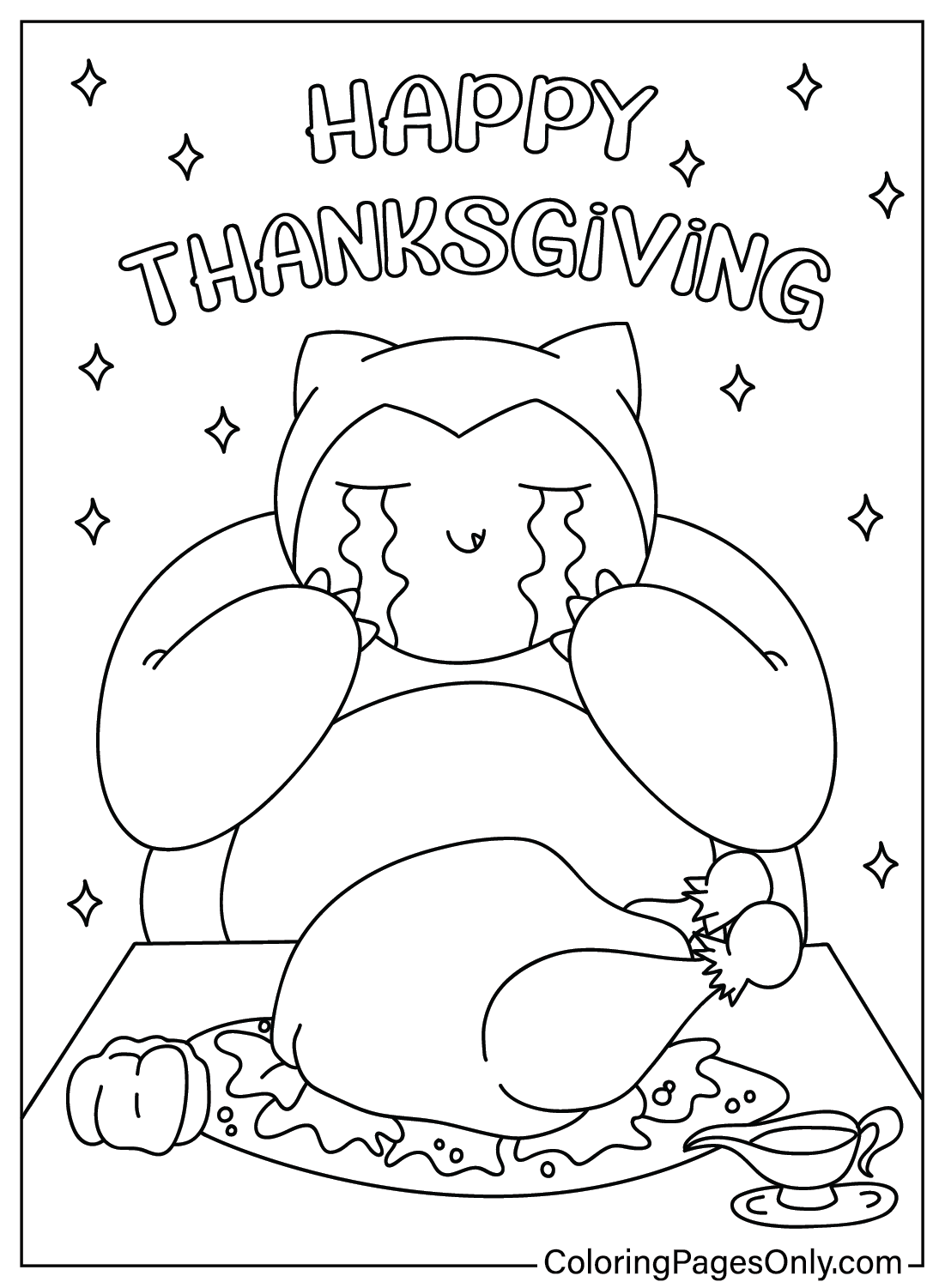 Thanksgiving pokemon coloring page