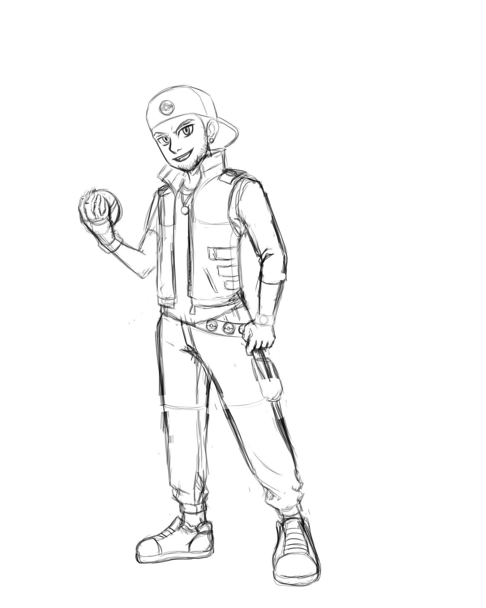 The ghost artistmissions open on x myself as a pokãmon trainer this is the rough sketch and the final piece with be posted soon with all the corrections and color stay tune