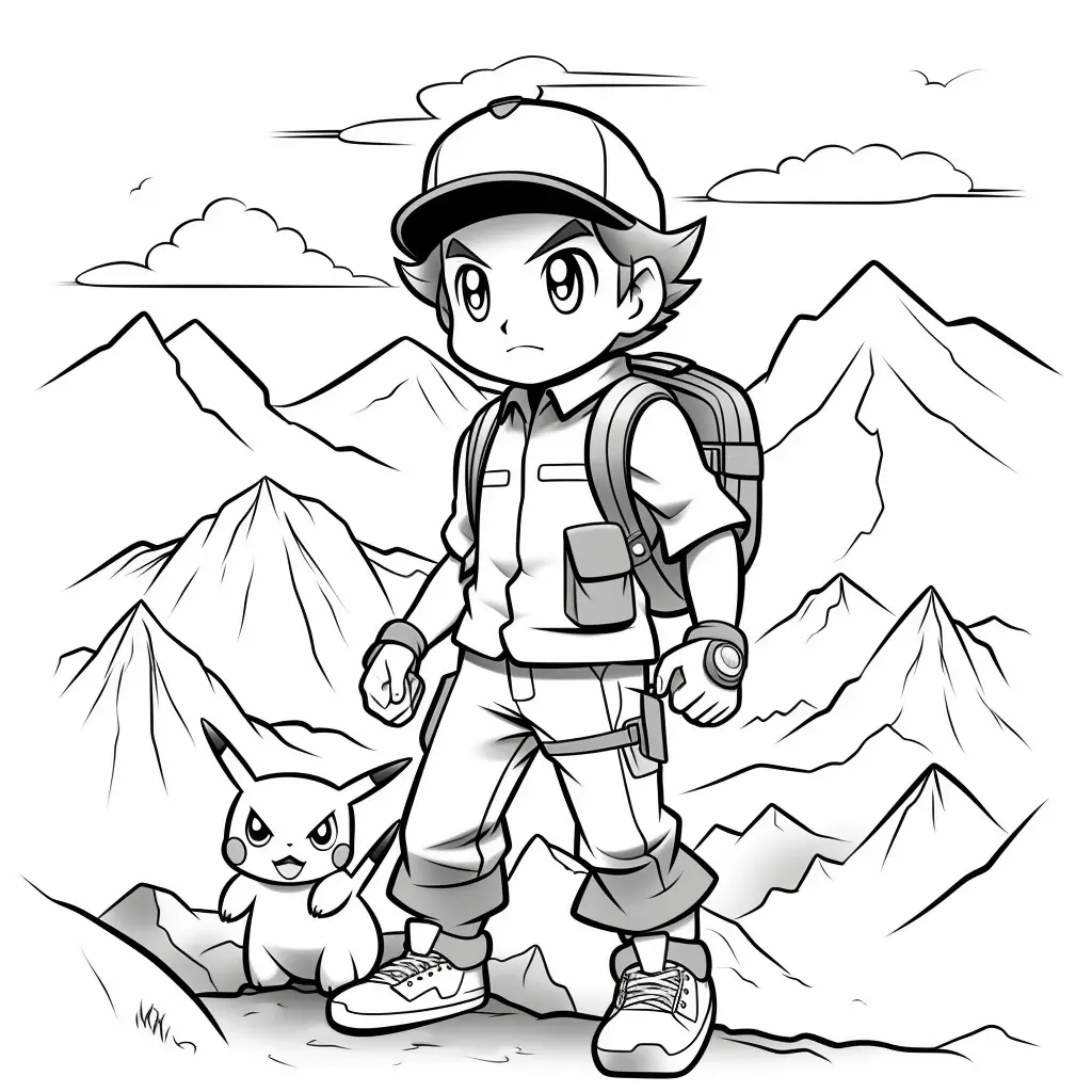 Pikachu coloring page