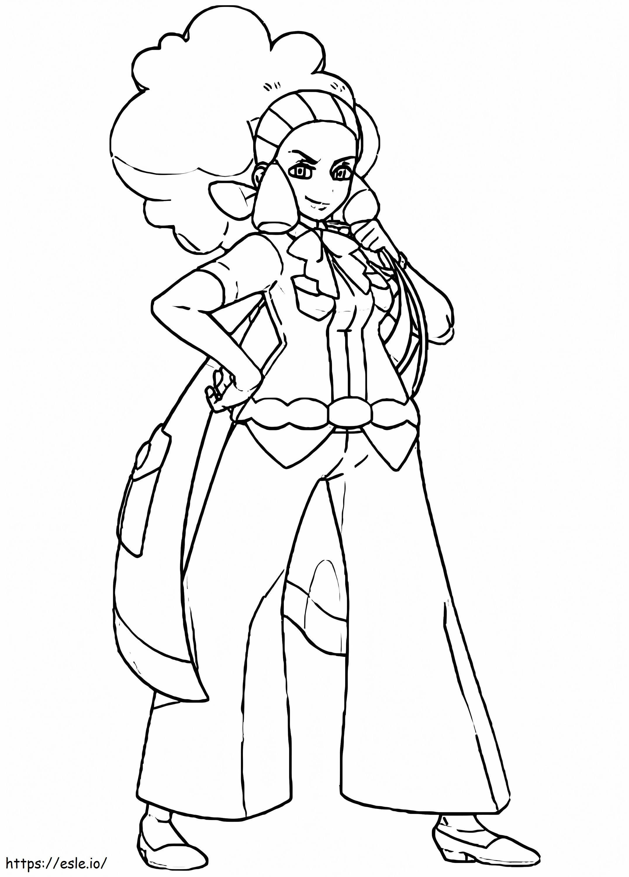 Lenora pokemon gym leader coloring page