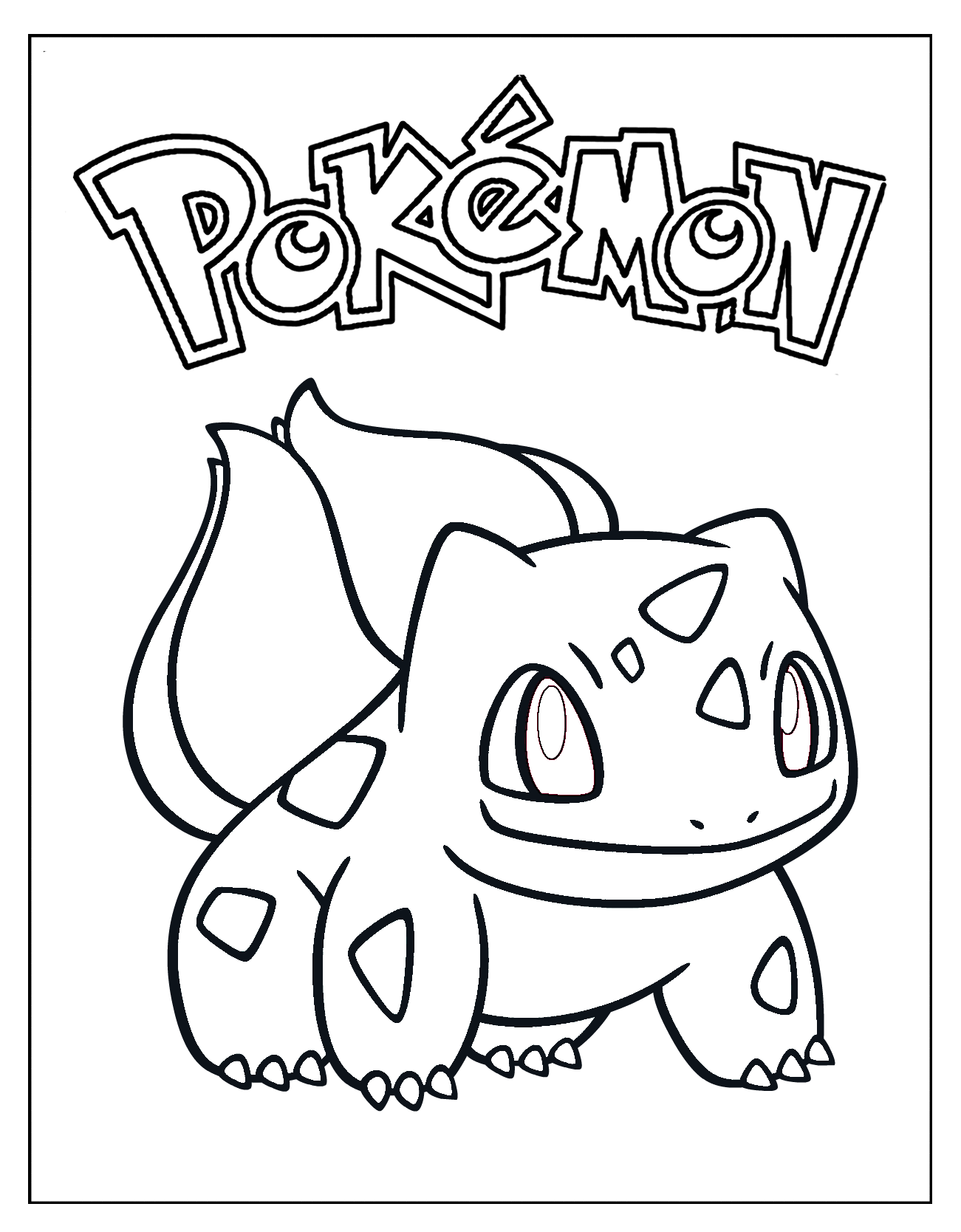 Bulbasaur coloring sheet pokemon coloring pages pokemon coloring sheets pokemon coloring