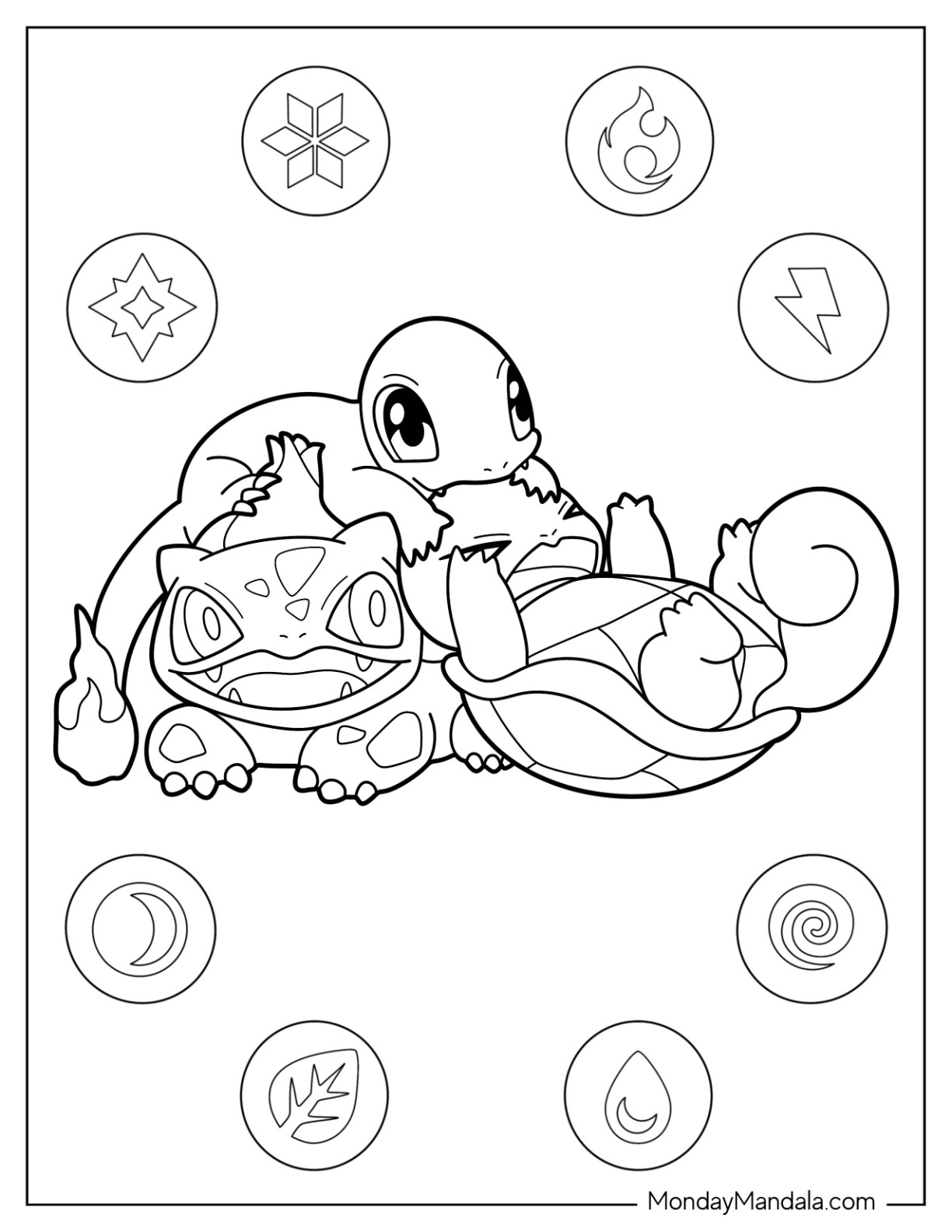 Bulbasaur coloring pages free pdf printables