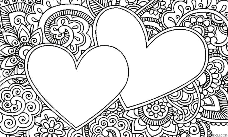 Valentines day coloring page