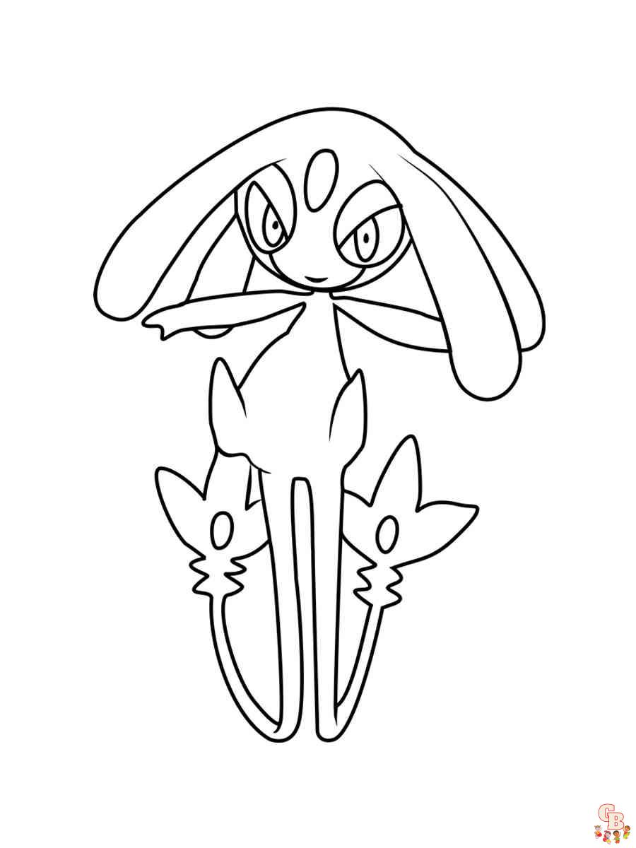 Pokemon mesprit coloring pages slipp kreativiteten lãs med mesprits