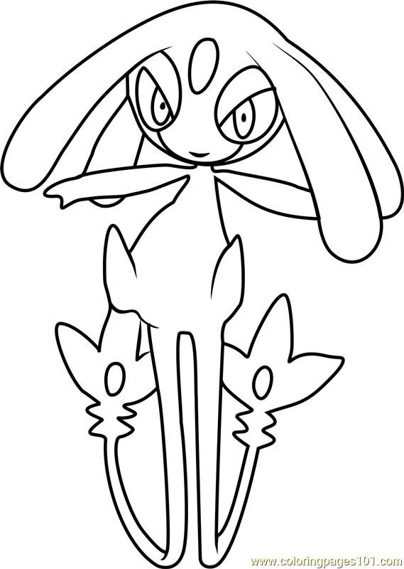 Mesprit pokemon coloring page for kids