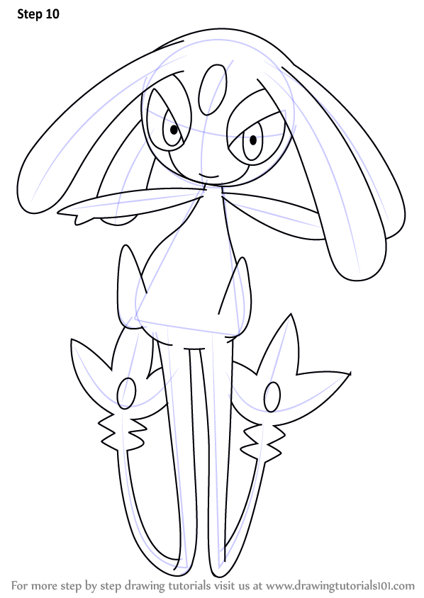 How to draw mesprit from pokemon pokemon step by step