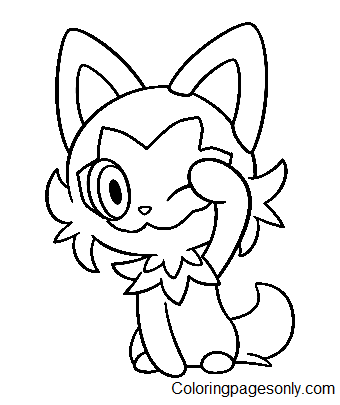 Pokemon sprigatito sheets coloring page