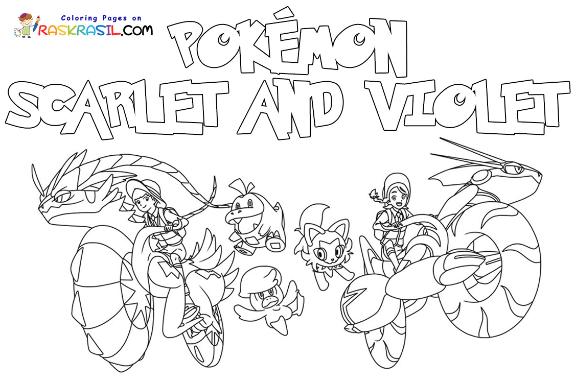Pokãmon scarlet and violet coloring pages