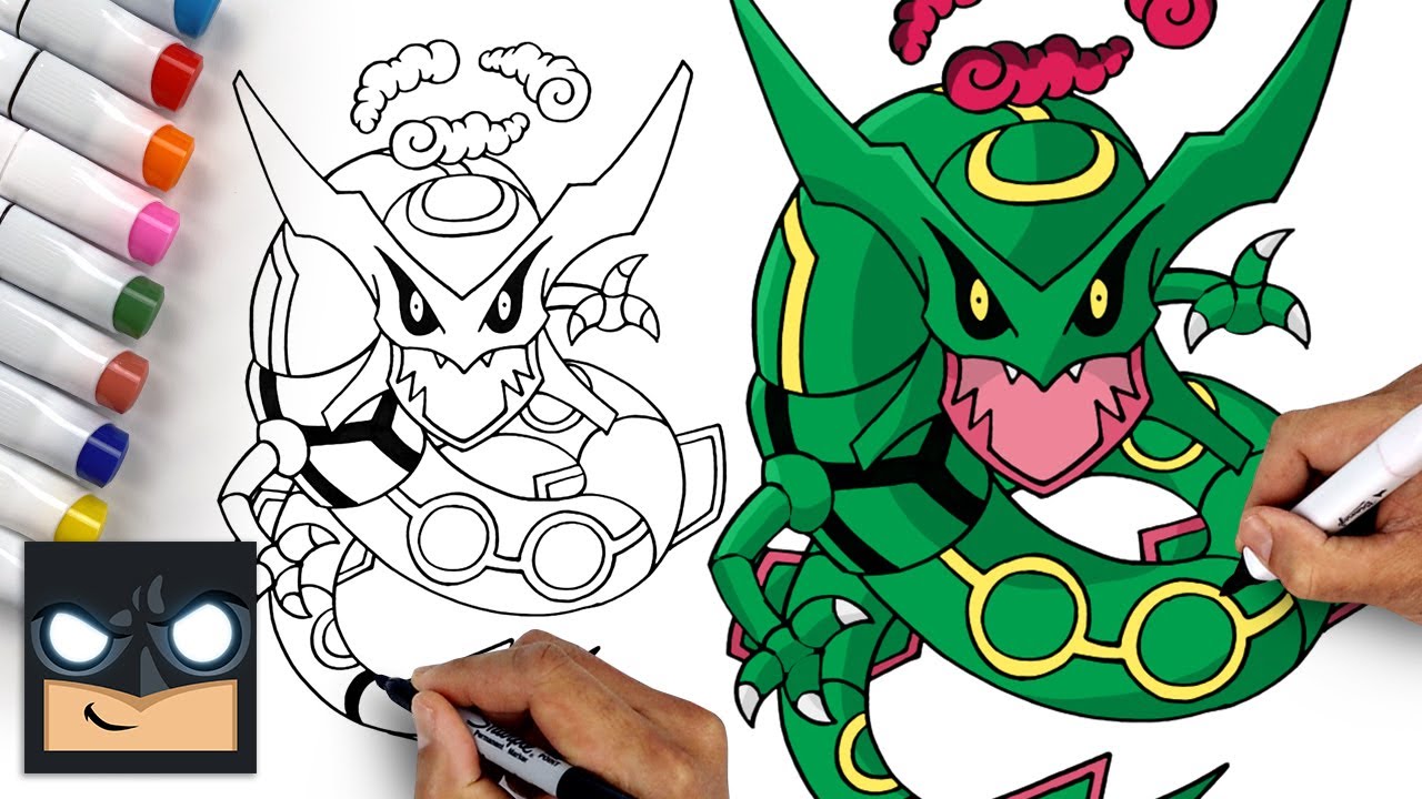 How to draw rayquaza vax pokeon