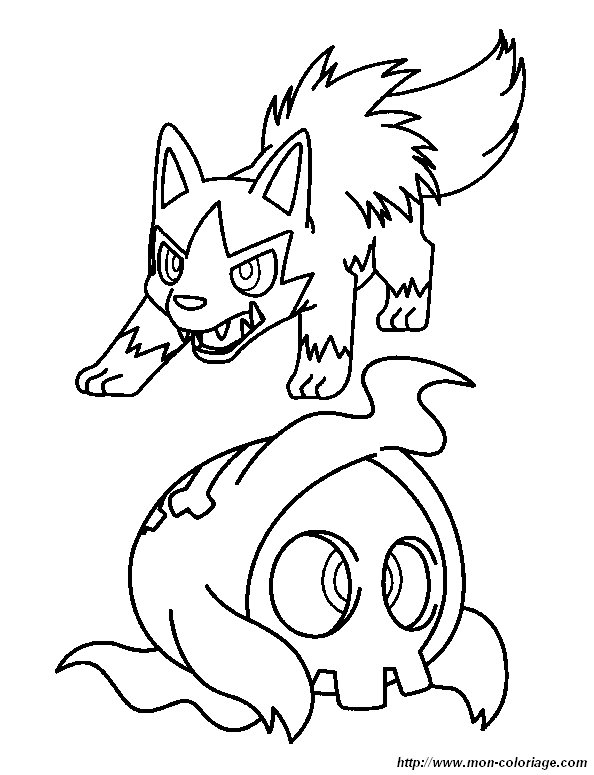Coloring pokemon page mediena wolf pokemon to print out or color online