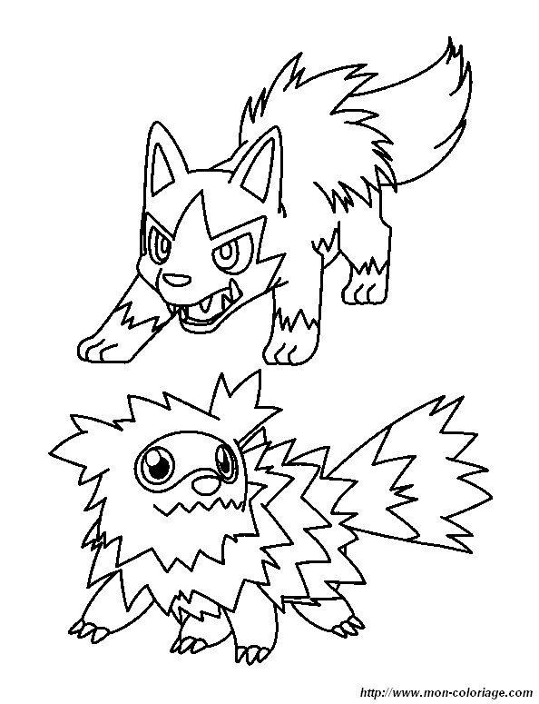 Coloring pokemon page wolf pokemons to print out or color online