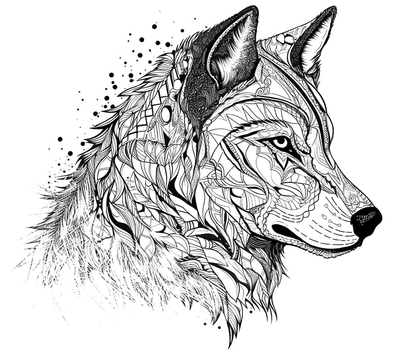 Wolf coloring pages