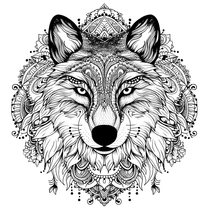 Wolf coloring pages