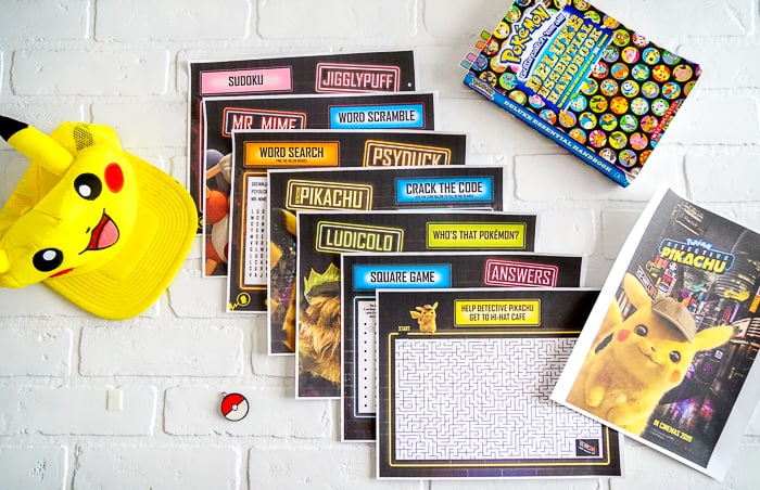 Pikachu movie activity sheets