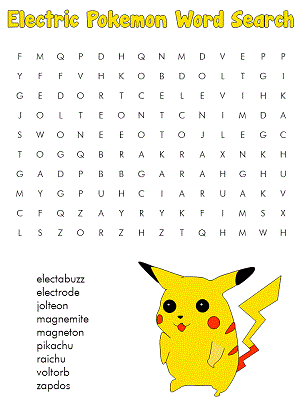 Dltks printable pokemon word search