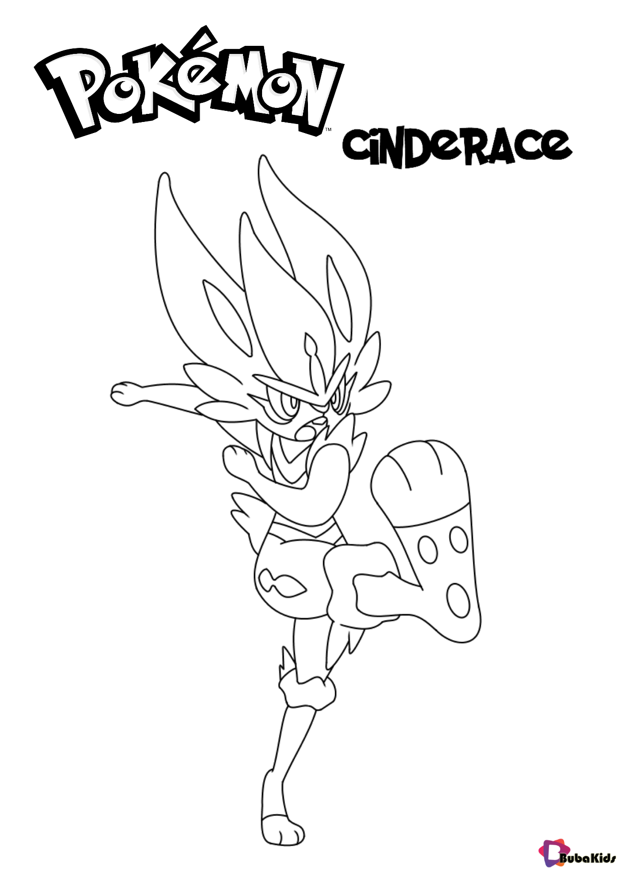 Â pokemon cinderace coloring pages pokemon sword