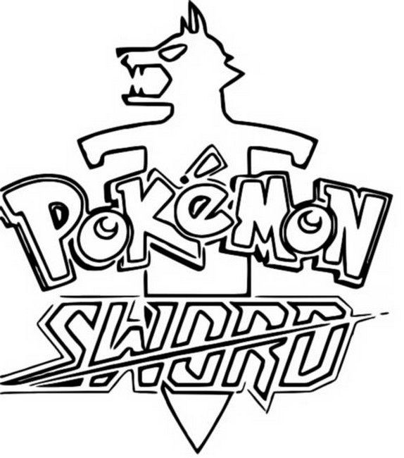 Coloring page pokãmon sword and shield pokemon sword