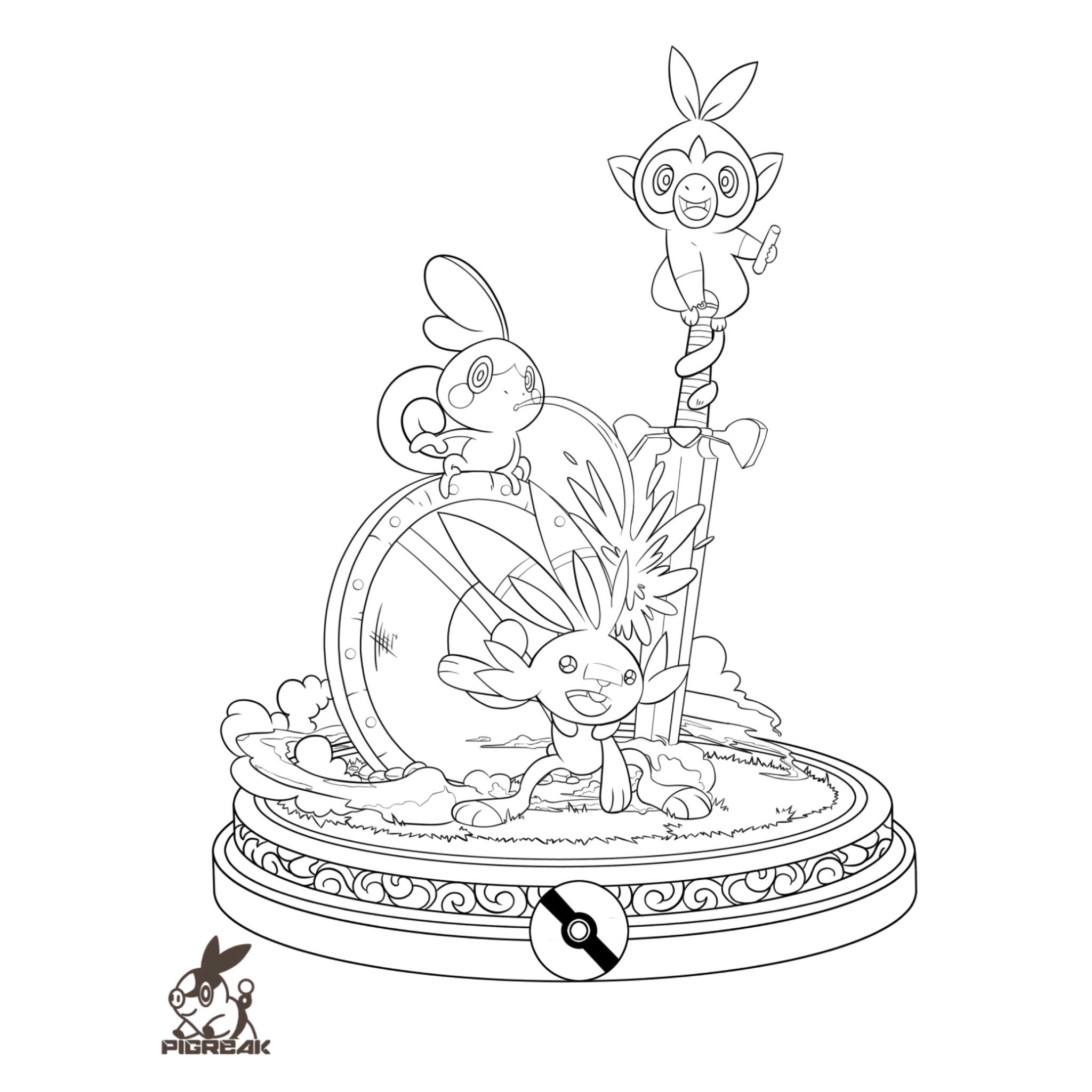 Pigreakãæèã on x pokemon sword pokemon shield happy pokemon day years of fun i will give color to this design tomorrow and i will make some corrections âºïðð pokemonespadaescudo pokemonswordshield