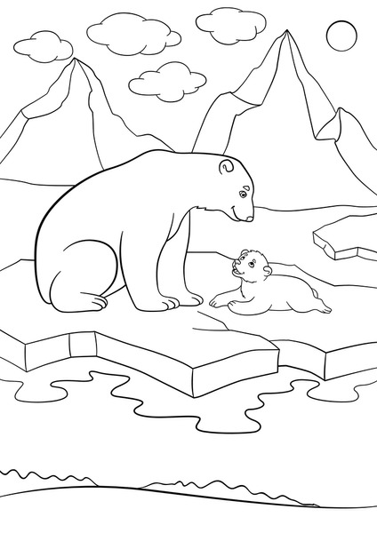 Thousand coloring page polar bear royalty