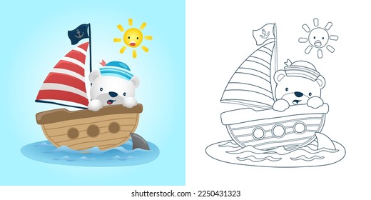 Polar bear coloring page images stock photos d objects vectors