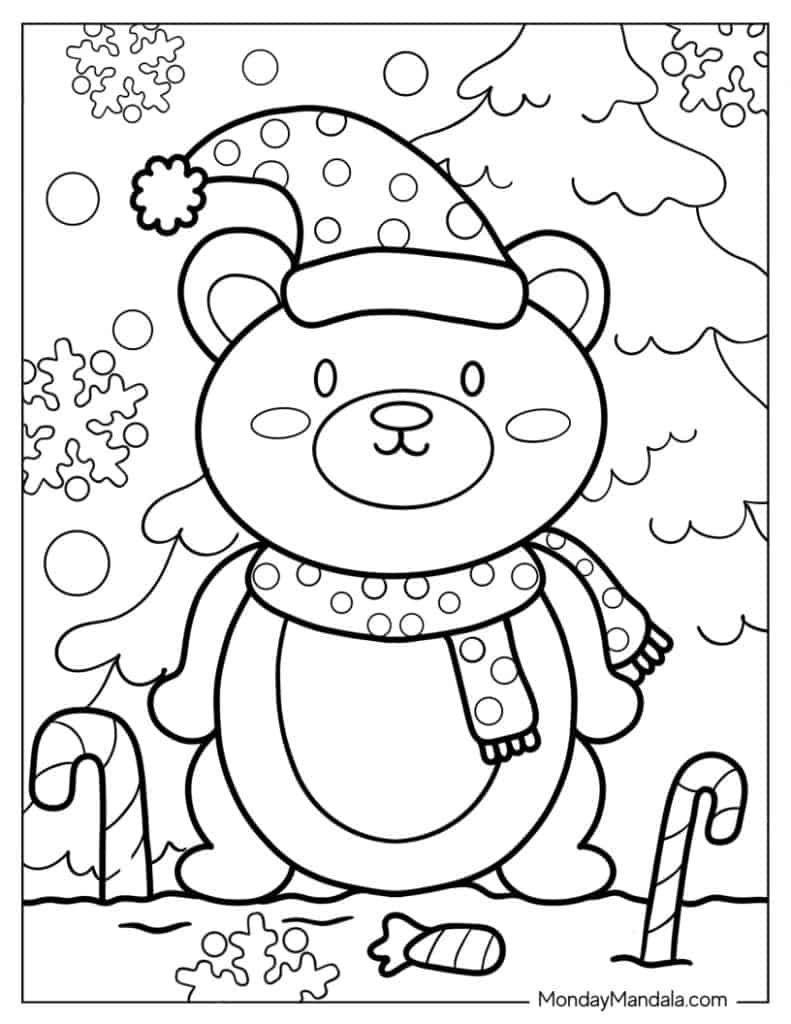 Polar bear coloring pages free pdf printables