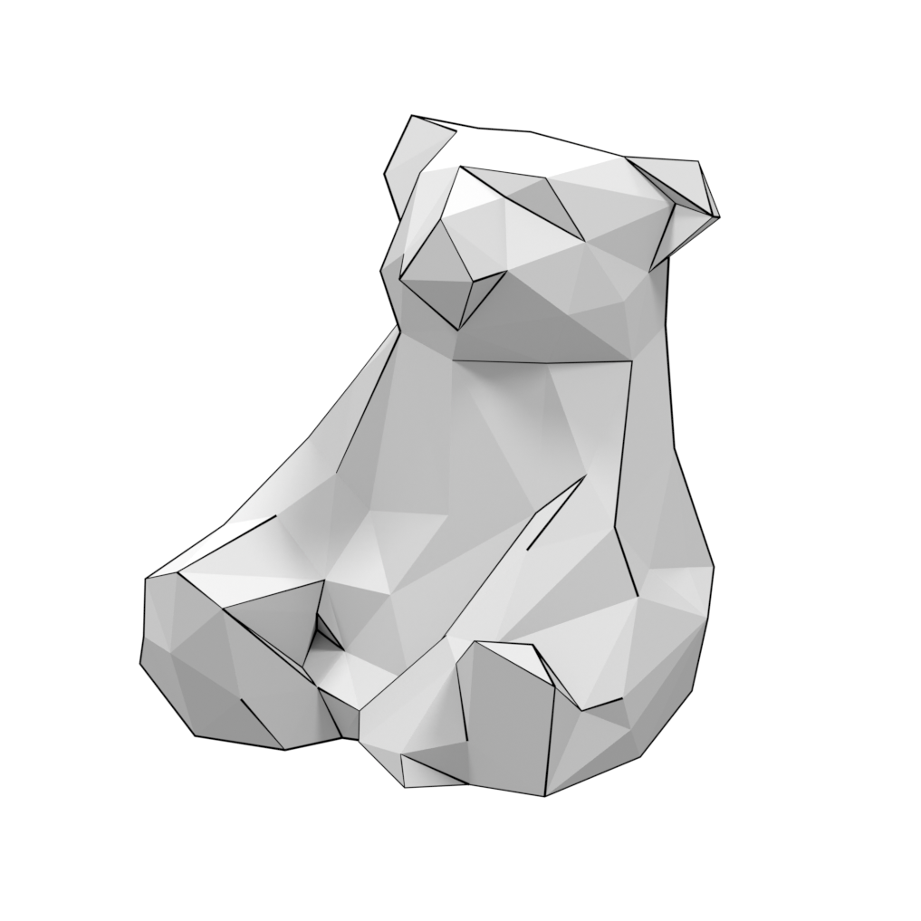 Bear d papercraft model free printable papercraft templates