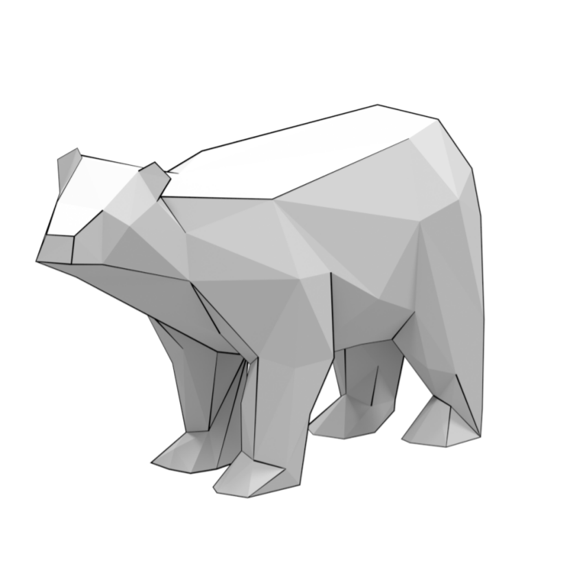 White bear d papercraft diy free printable papercraft templates