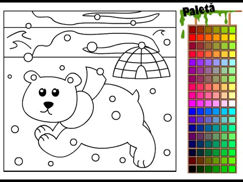 Polar bear coloring pages for kids