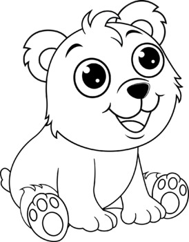 Polar bear coloring page morning work by aissas learning corner