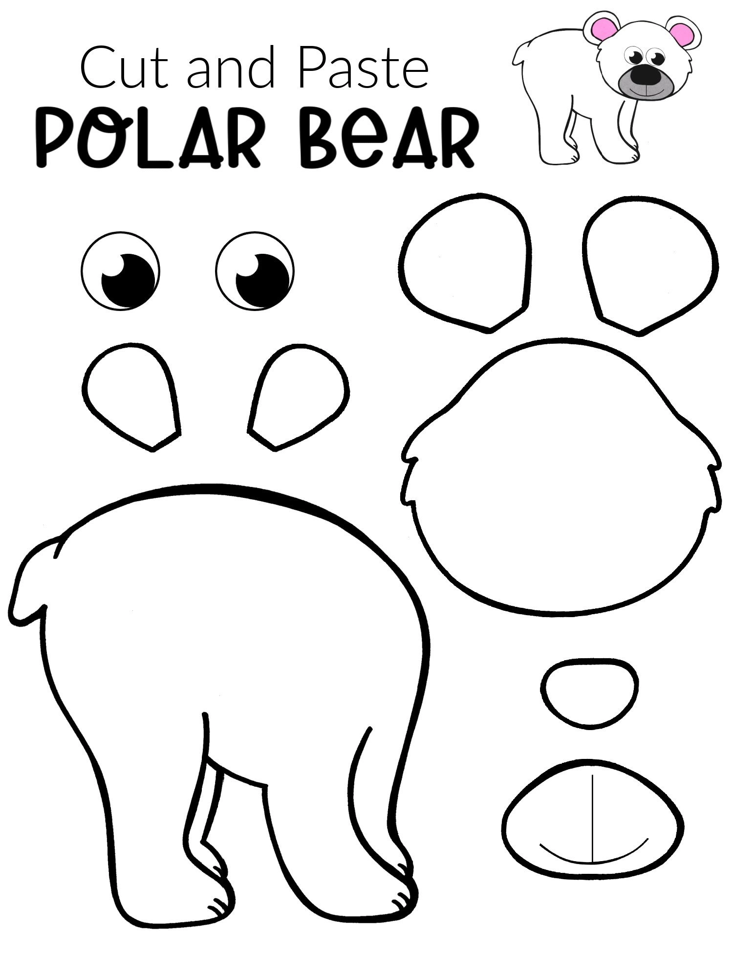 Easy polar bear arctic animal craft for kids â simple mom project