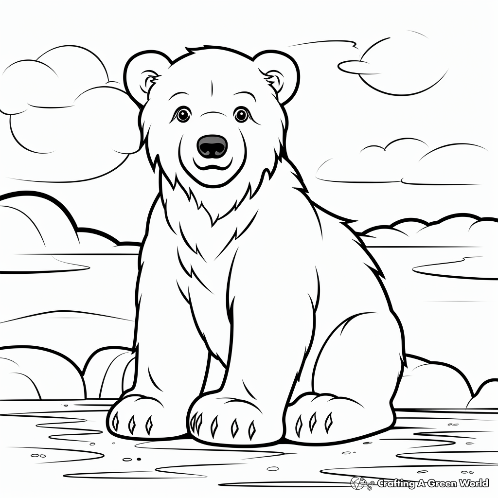 Polar bear coloring pages
