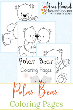 Polar bear coloring pack
